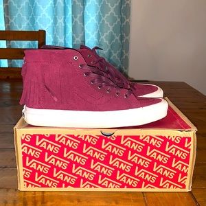 Vans SK8-Hi burgundy suede sneakers